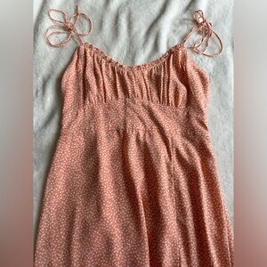 Abercrombie Midi Slit Tie-Strap Dress